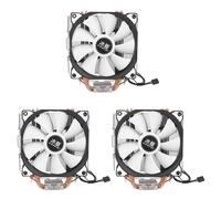 3X CPU 5 tubos de calor de contacto directo Ventilador del sistema de enfriamiento de torre de congelación con