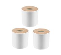 3X cubierta de madera rollo redondo tubo de papel tisú extraíble Mini caja de pañuelos de madera para el hogar
