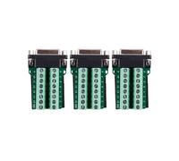 3X DB15 VGA D-SUB VGA 15pines Hembra Adaptador Terminal de Toma PCB Tablero de Desbloqueo