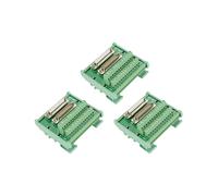 3X DB25 MóDulo de Interfaz de Montaje En Riel DIN Tablero de Conexión de Conector Macho/Hembra