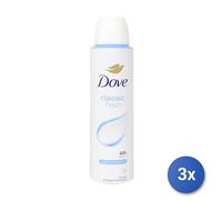 3x Dove Desodorante En Spray 150 Ml. Clásico