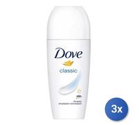 3x Dove Desodorante Roll-On 50 Ml. Clásico