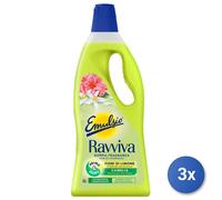 3X Emulsio Suelos Revitalizante 750 Ml. Limón Y Camelia Hecho En Italia