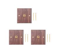 3X Enchufe de Interruptor de Luz de Estilo Industrial Americano Retro, Placa de Interruptor de Palanca de Latón de Madera Maciza, Interruptor de