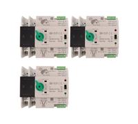3X Energía Solar Fotovoltaica ATS Interruptor de Transferencia Automática Din Rail 2P 63A AC220V ATS PV System Power To City Power