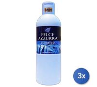 3X Felce Azzurra Clásico Perfume Inconfundible 650 Ml Gel De Ducha