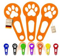 3X fichas de Carrito de Compras Que se Pueden Quitar inmediatamente como Llavero; 3 Piezas en un Conjunto liberador de Carrito de Compras (Naranja, Pata)