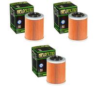 3x Filtro de aceite Bombardier Outlander 800 XT Max 2006 Hiflo HF152