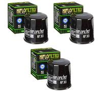 3x Filtro de aceite Kawasaki ZX-10R 1000 D Ninja 06-07 Hiflo HF303