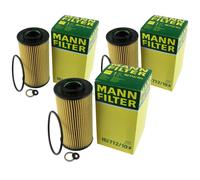 3X Filtro De Aceite Original MANN-FILTER HU 712/10 X