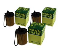 3X Filtro De Aceite Original MANN-FILTER HU 716/2 X