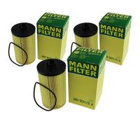 3X Filtro De Aceite Original MANN-FILTER HU 931/5 X Filtro De Aceite