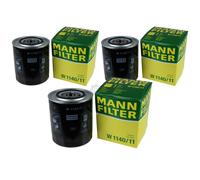 3X Filtro De Aceite Original MANN-FILTER W 1140/11