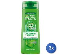 3X Fructis Champú 250 Ml. Pepino Fresco