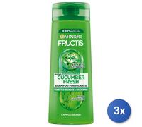 3X Fructis Champú 250 Ml. Pepino Fresco