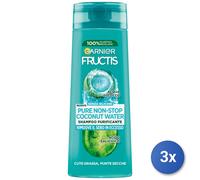 3X Fructis Champú 250 Ml. Puro Sin Parar Coco