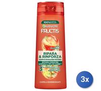 3x Fructis Champú 250Ml. Repara & Fortalece El Queratina