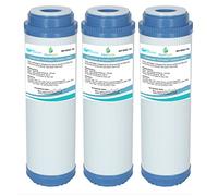 3X GAC-10 AquaHouse - Cartucho de filtro de agua de carbón activado granular GAC de 10" para ósmosis inversa, toda la casa, agua potable
