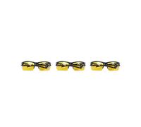 3X Gafas de de Ciclismo Al Aire Libre Hoja de Visión Nocturna Amarilla Marco Negro
