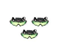 3X Gafas de Vision Nocturna con LED Azul de Manera de Tiron Hacia Fuera para Actividades Nocturnas, Especialmente para Juegos Infantiles