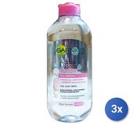 3X Garnier Agua Micelar Todo En 1 400Ml