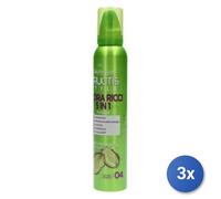 3X Garnier Espumas Para Cabello Fructis Style Hydra Rizos 150Ml