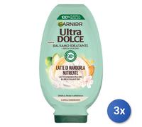 3x Garnier Ultradulce Acondicionador 200 Ml. Leche De Almendra