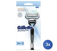 3X Gillette Afeitado Fusion Skinguardian Sensible + 2 Recargas
