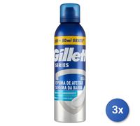 3X Gillette Series Espuma De Afeitar 250 Ml. Revitalizante