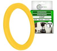 3x Goma Cafetera Italiana 4 Tazas Ø65/50mm 3,5 mm para DeLonghi 5332145200 | 5313235781 para Alicia EMK4 EMKE42 EMKP63.B - ONIX TECH