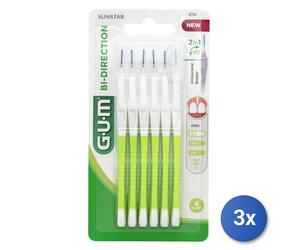 3X Goma Escobillas Interdentales 6 Piezas Bi-Direccional 0,7 Mm