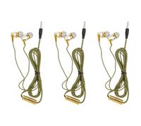 3X H-169 3.5mm MP3 MP4 Subwoofer de Cableado Cordon Trenzado, con Control de Alambre de Trigo (Dorado)