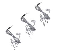 3X H-169 3.5mm MP3 MP4 Subwoofer de Cableado Cordon Trenzado, con Control de Alambre de Trigo (Plata)