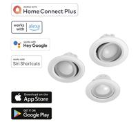 3x Hama Wifi LED Foco de Techo 5W/32W WLAN Focos Empotrables Móvil