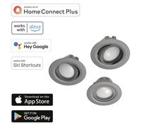 3X Hama WiFi LED Focos Empotrables 5W / 32W Níquel Control Desde La App
