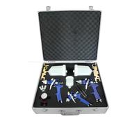 3x Hvlp Pistola Aerográfica Kit Reductor de Presión Maleta Pistola Jeringa Aire