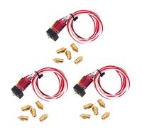 3X Impresora 3D Extrusora Ensamblada Mk8 Kit de Extremo Caliente para 3 / 3 Pro con Bloque de Calefacción de Aluminio, 1.75mm, 0.4mm