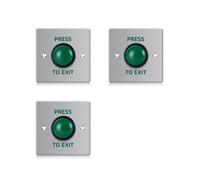 3X Interruptor de Apertura de Puerta con Botón Pulsador de Salida, Panel de Acero Inoxidable para Sistema de Control de Acceso de Puerta, Entrada