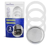 3x Junta Cafetera Italiana 1 Filtro de 1 Taza 0800001 para Bialetti