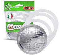 3x Junta Goma con Filtro Cafetera para Bialetti Moka Cafetera Italiana