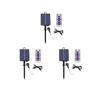 3X Kits de Caja de Control de Panel Solar de 1200 MAh Panel de Batería de Litio para Lámpara de Tira de Cadena LED de 3,7 V 24 V Carga CC