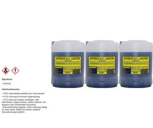 3x Kühlflussigkeit MANNOL Anticongelante AG11 10L Plástico Anticongelante Azul