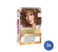 3x L’Oréal Paris Excellence Intense 6.13 Rubio Oscuro Ceniza Dorado Tinte