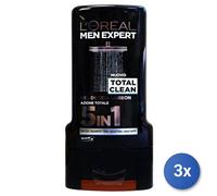 3X L’Oréal Paris Men Expert Total Clean 5En1 Gel De Ducha 300Ml