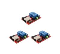 3X LAN Ethernet Tarjeta de Relé de 2 Vías Interruptor de Retardo Módulo de Controlador TCP / UDP Servidor WEB