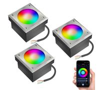 3x LED adoquín NEOLUM para exterior IP67 angular 10 x10cm in X53 RGB