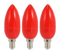 3X LED Candle Light Bombillas de Luz de Vela Rojo Fortuna LÃ¡mpara Dios Luces de Ahorro de EnergÃa de la Vela,E14