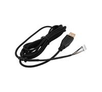 3X Línea de Ratones de Cable USB para Deathadder 2013 Aprox. 2.1M 5 Alambres 5 Alfileres Chapado en Oro Negro Ratón de Juego de Reemplazo