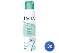 3X Lycia Desodorante Spray 150 Ml. Talco 48H