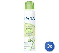 3X Lycia Desodorante Spray 150 Ml. Terapia Fresca 48H